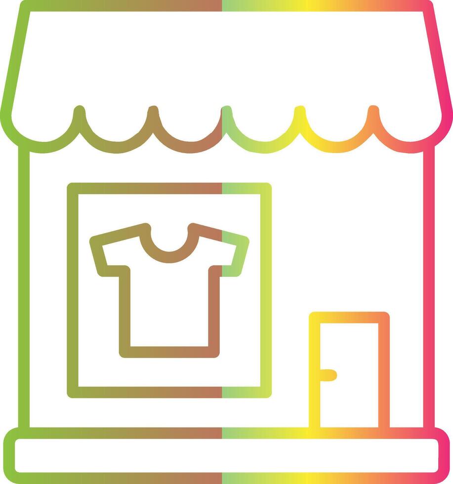 ropa tienda línea degradado debido color icono diseño vector