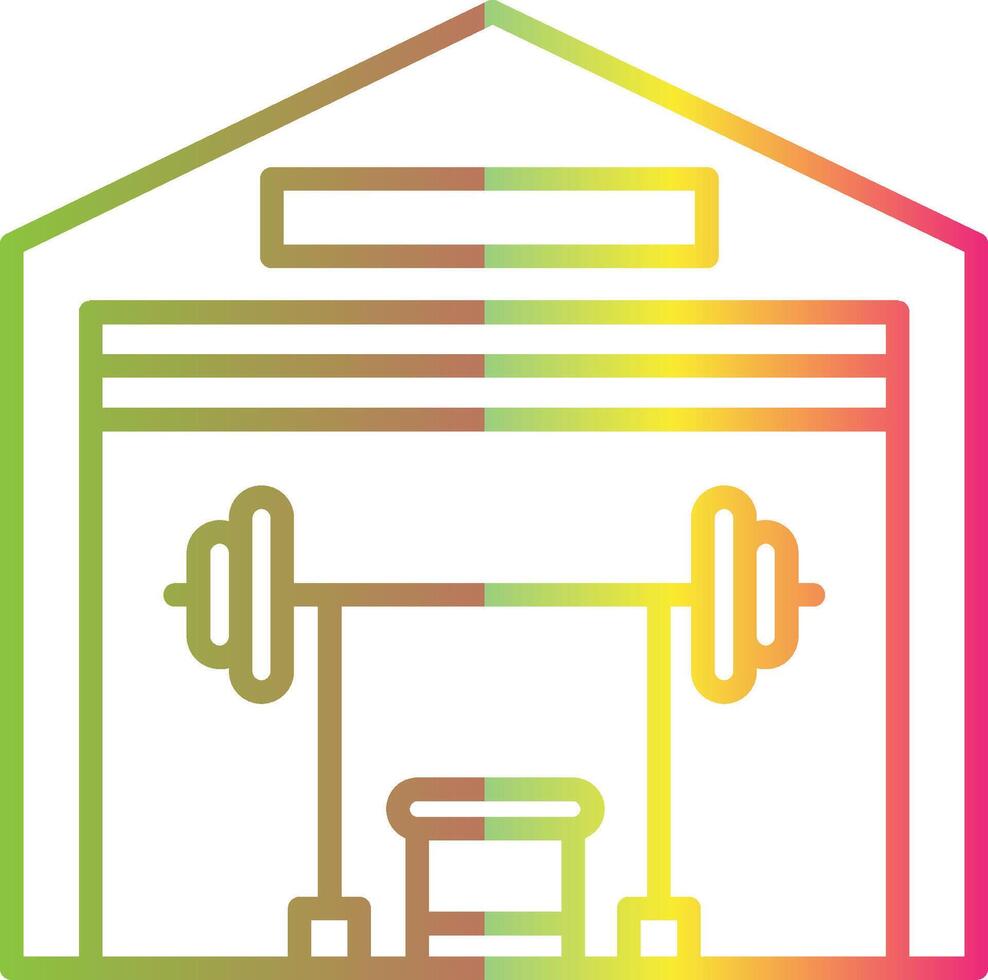 Gym Line Gradient Due Color Icon Design vector