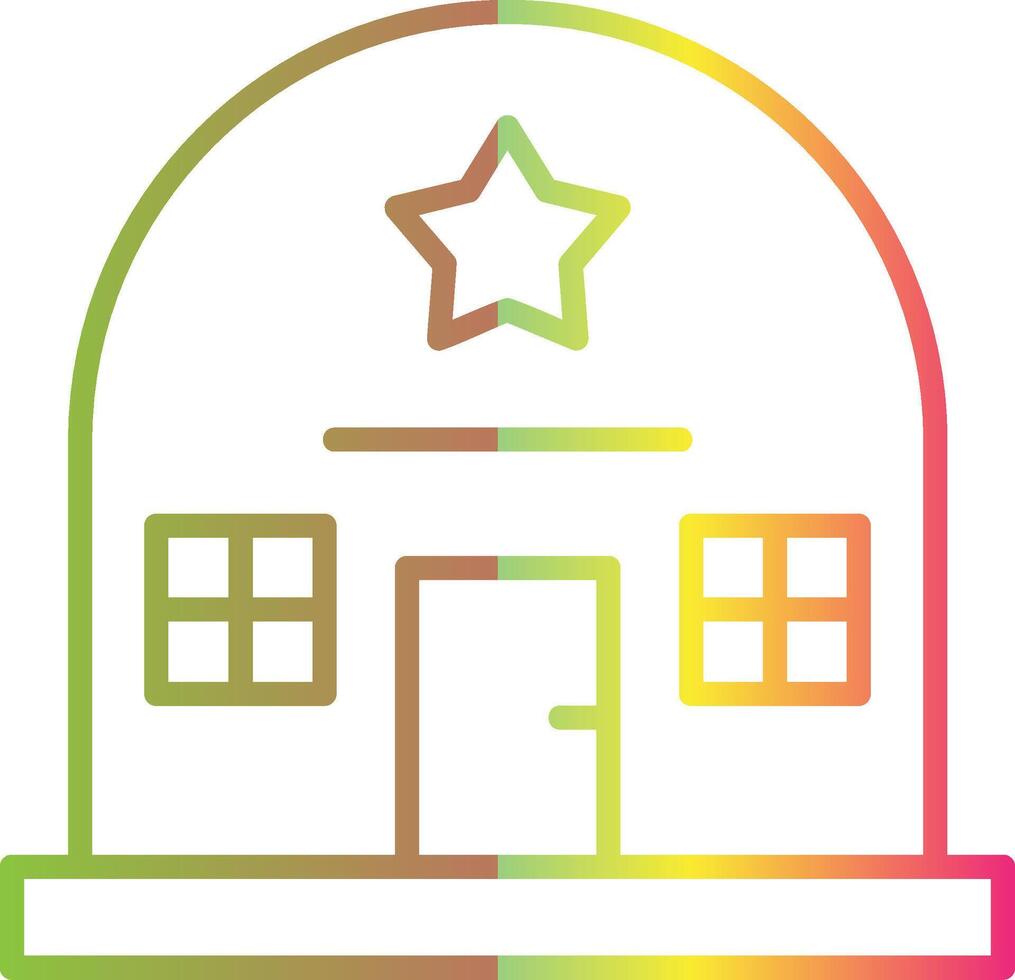 Army Base Line Gradient Due Color Icon Design vector