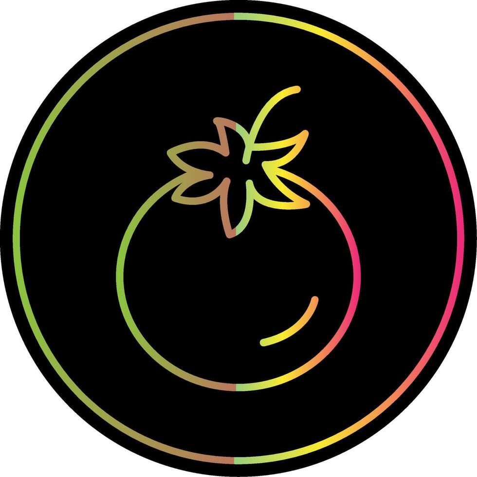 Tomato Line Gradient Due Color Icon Design vector