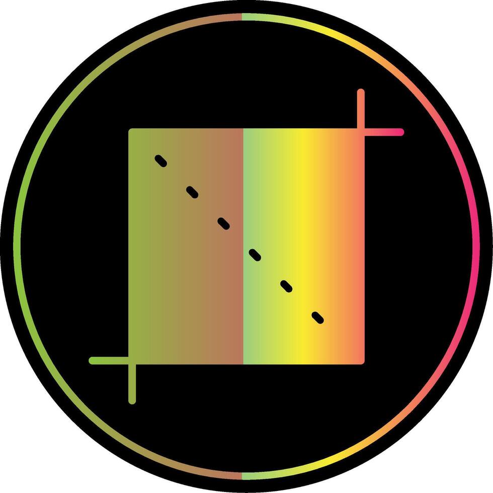 Crop Glyph Due Color Icon Design vector