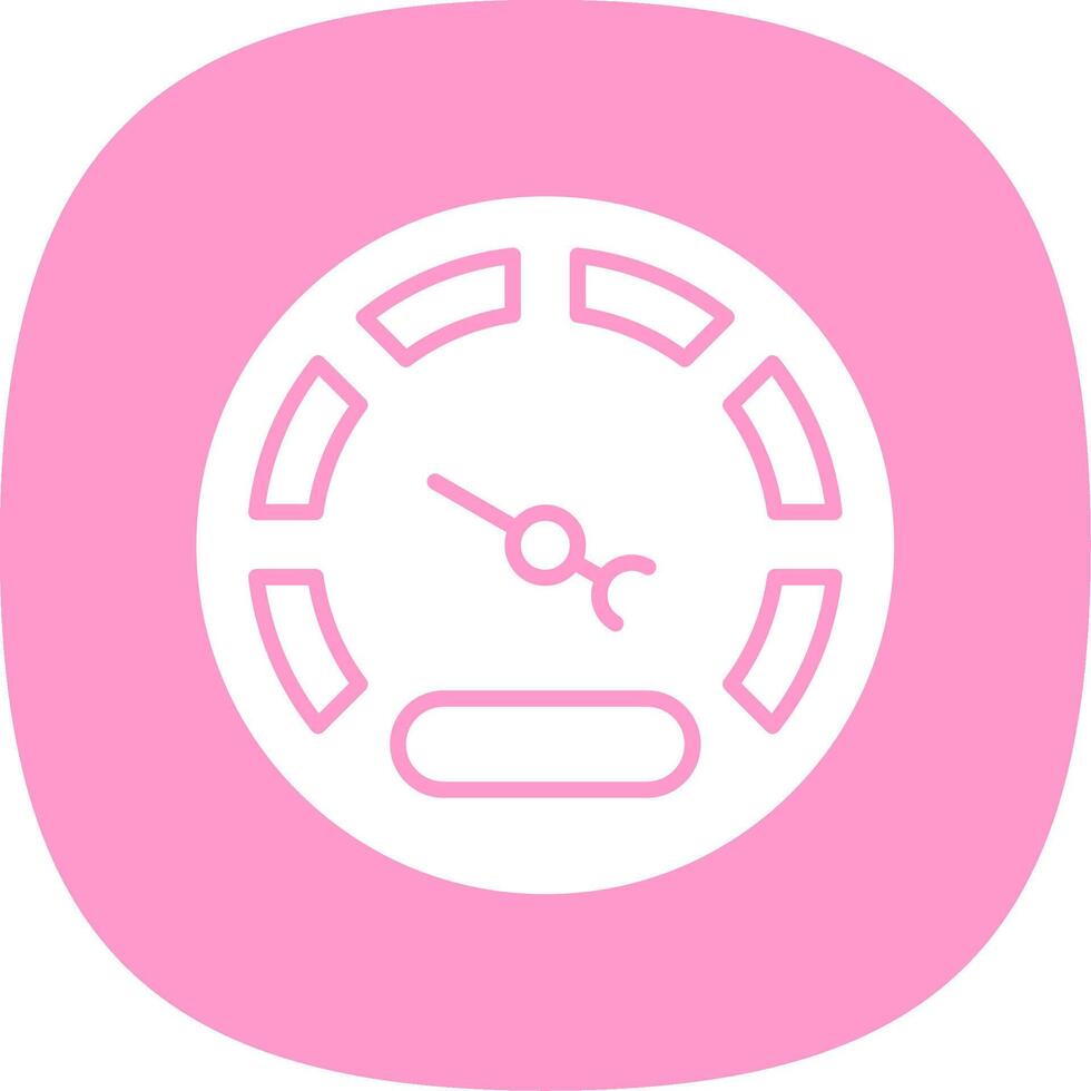 Gauge Glyph Curve Icon Design vector