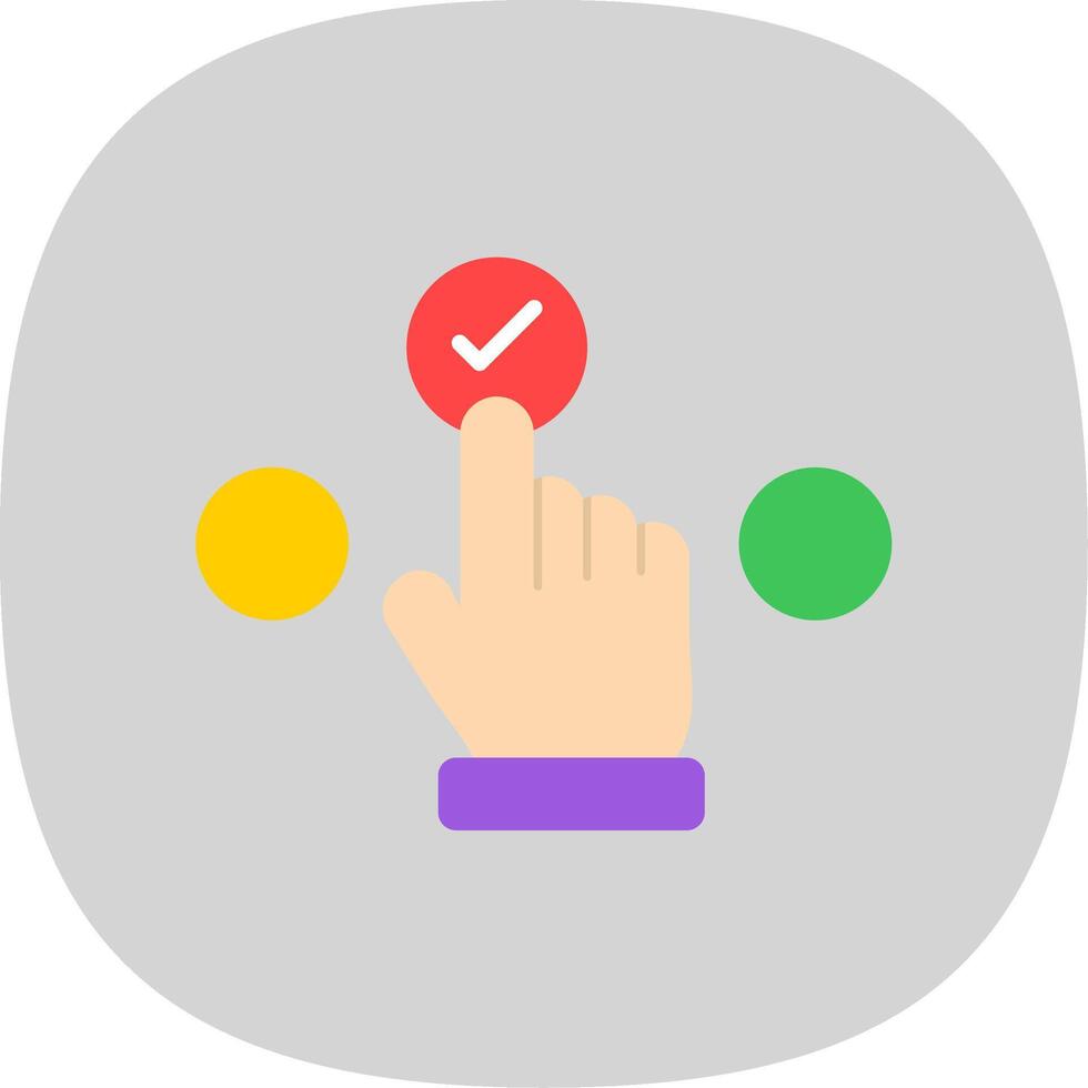 Choice Flat Curve Icon Design vector