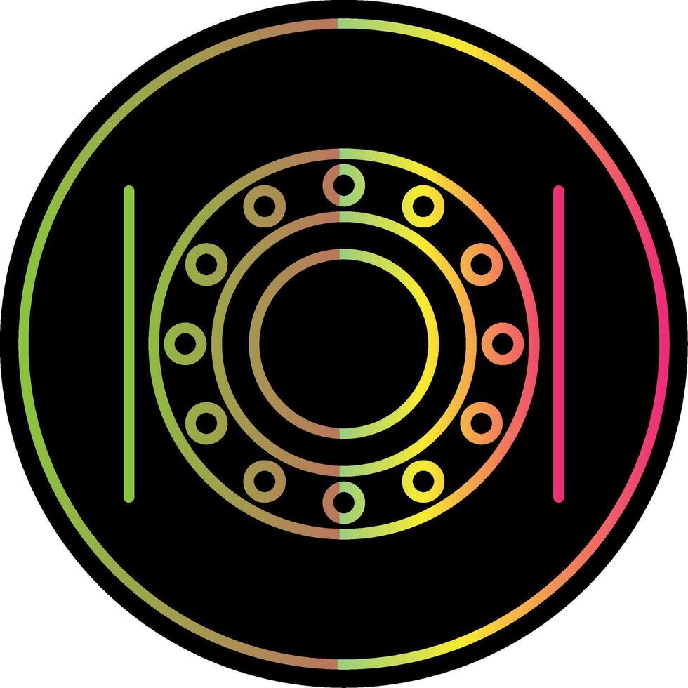 Ball Bearing Line Gradient Due Color Icon Design vector