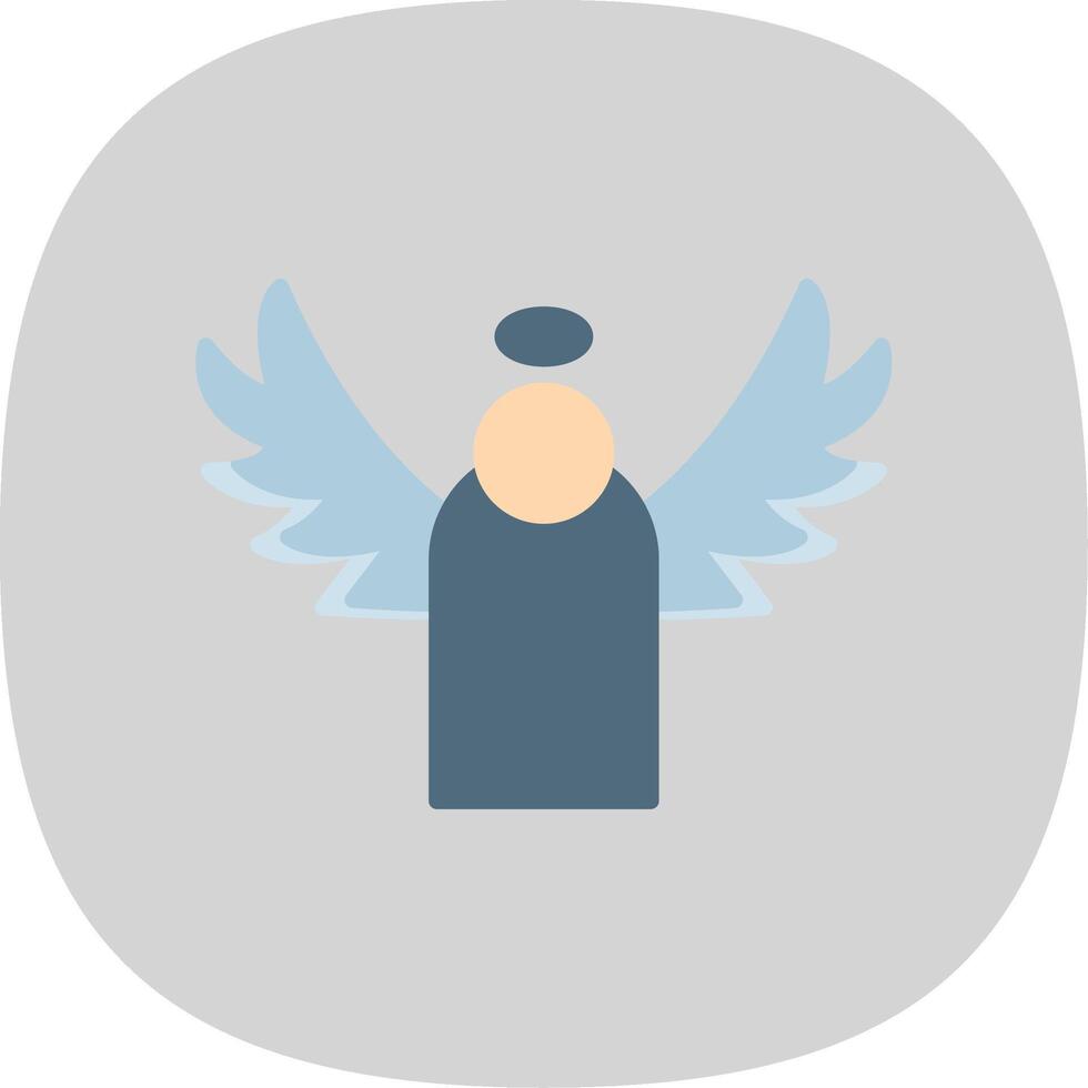 Angel Flat Curve Icon Design vector