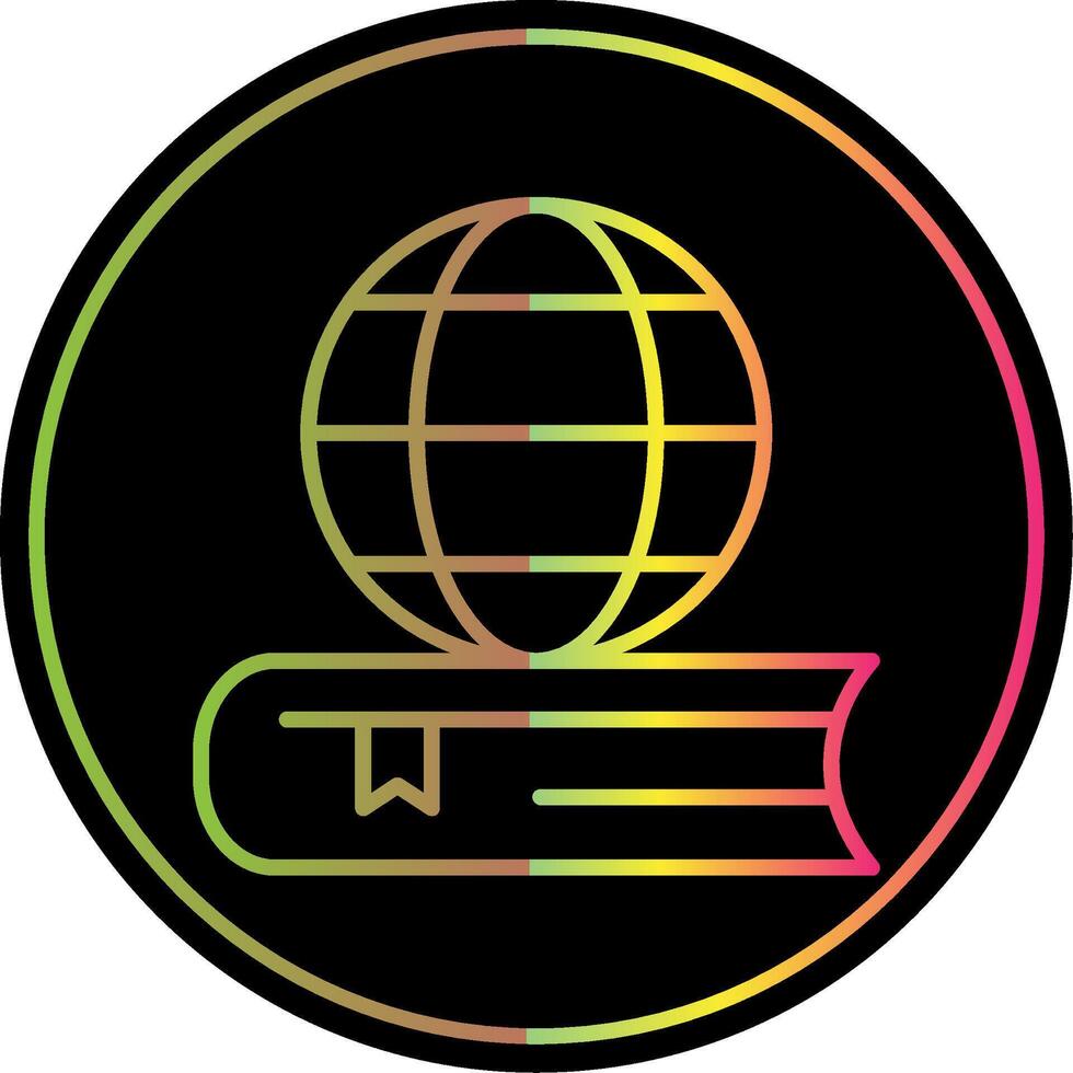 Global Education Line Gradient Due Color Icon Design vector
