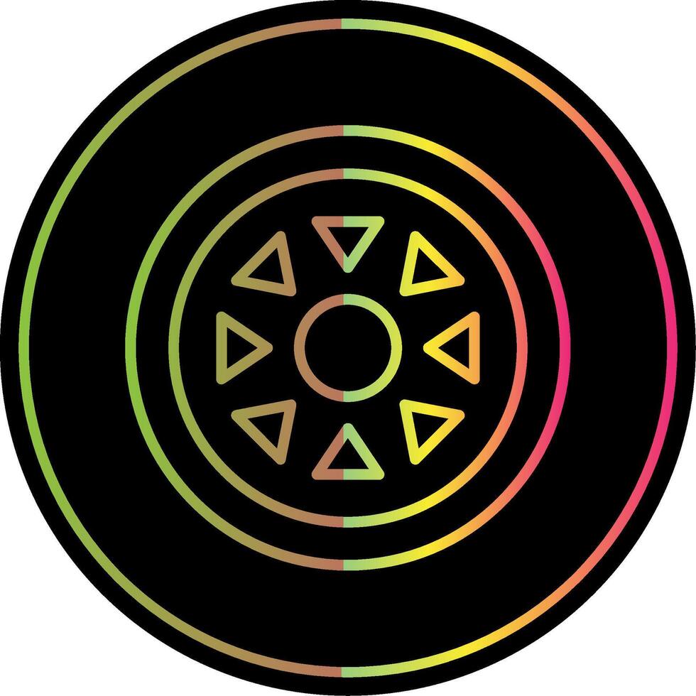 Rim Line Gradient Due Color Icon Design vector