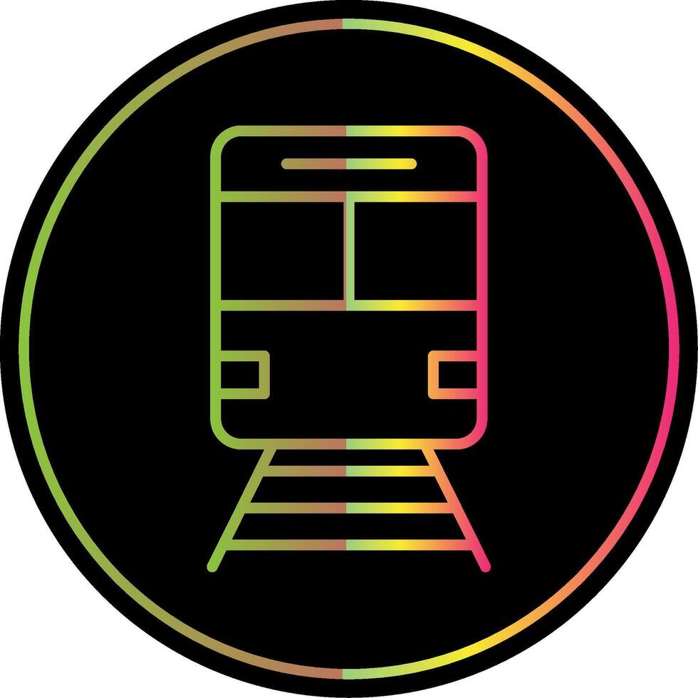 tren línea degradado debido color icono diseño vector