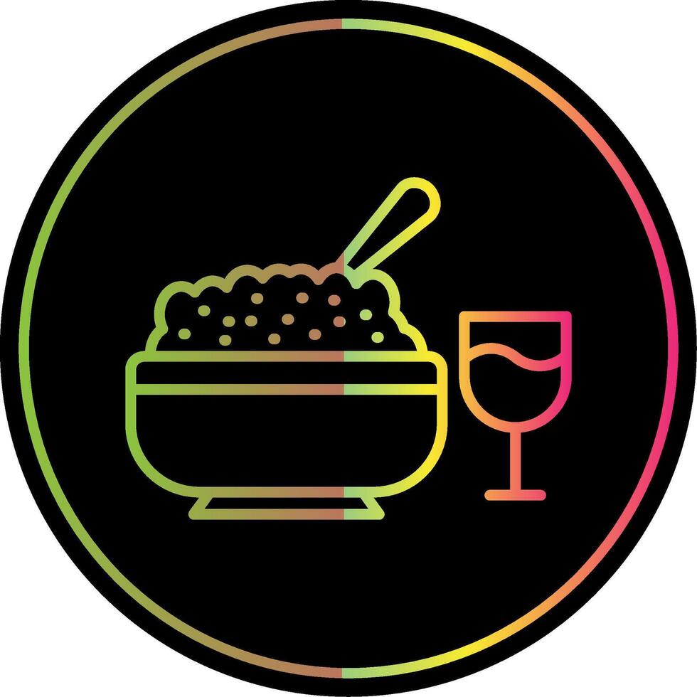 Iftar Line Gradient Due Color Icon Design vector