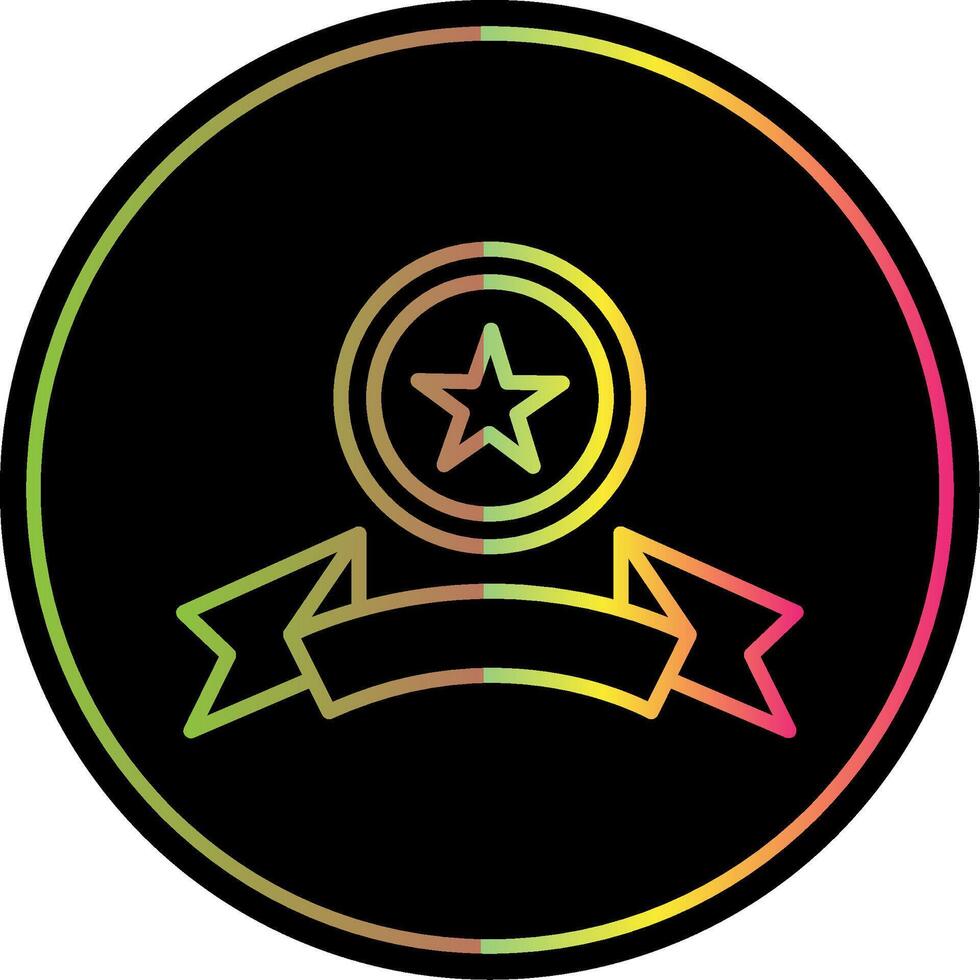 Emblem Line Gradient Due Color Icon Design vector
