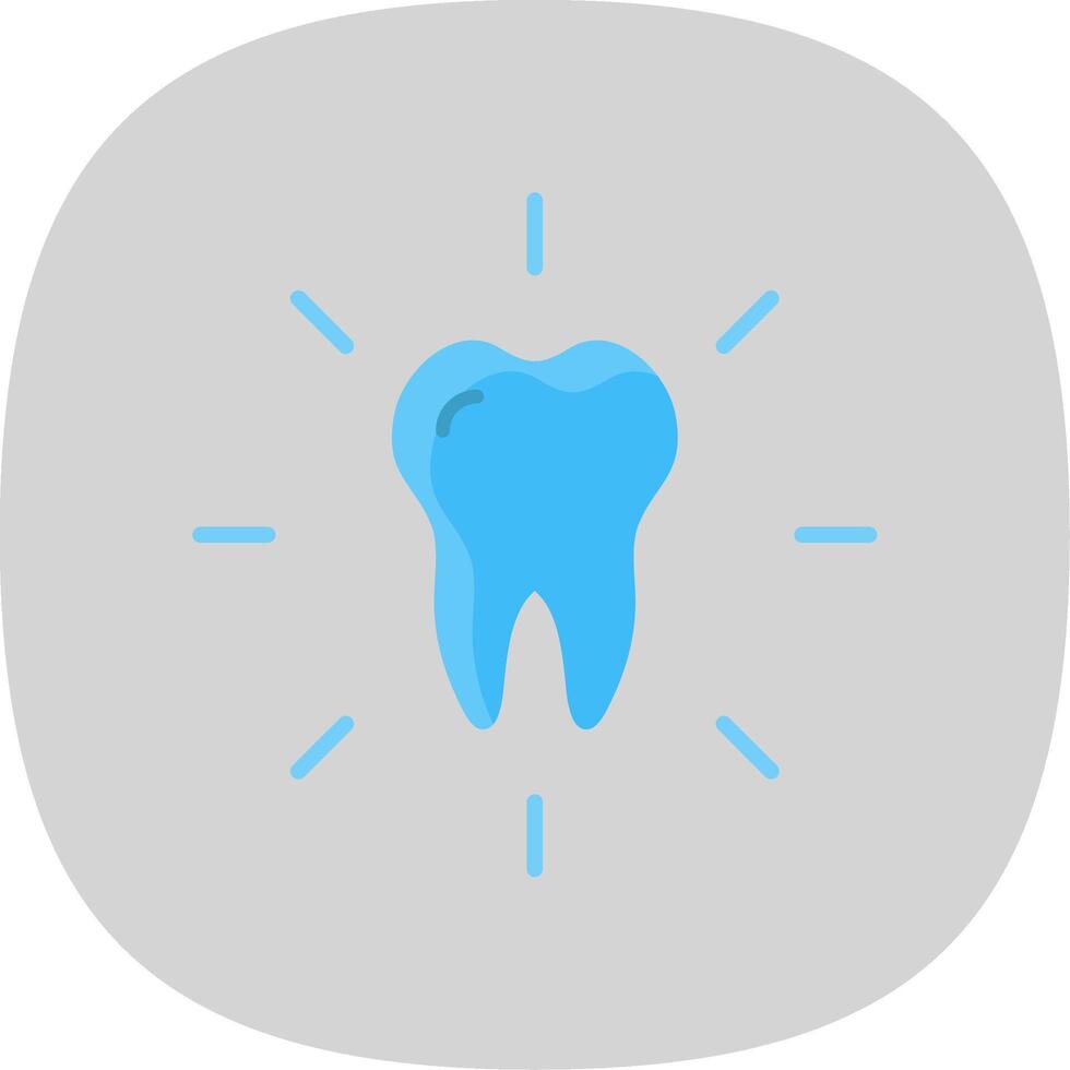 dental cuidado plano curva icono diseño vector