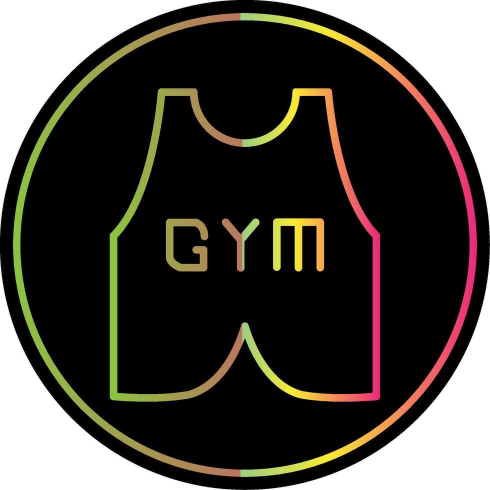 Vest Suit Line Gradient Due Color Icon Design vector