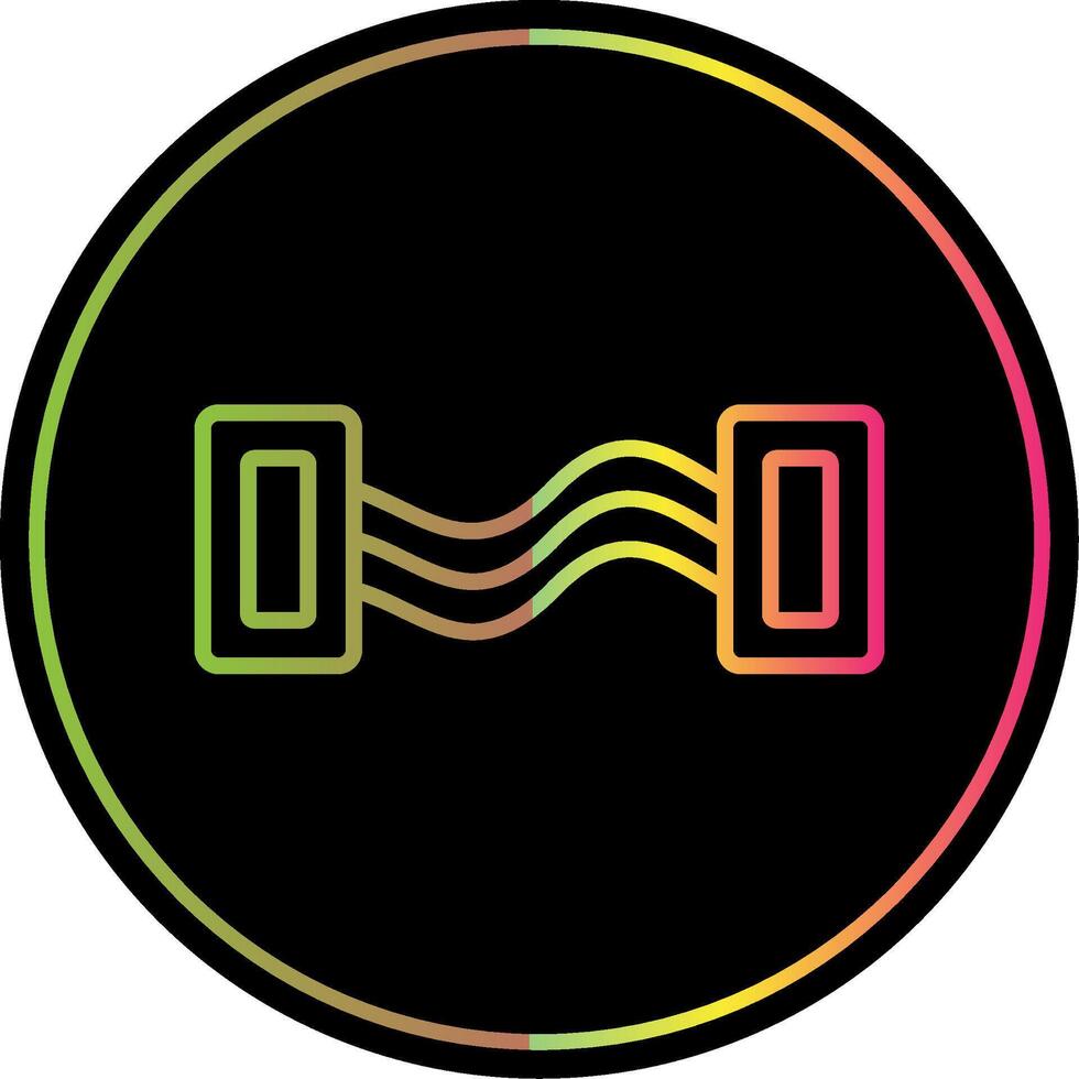 Chest Expander Line Gradient Due Color Icon Design vector
