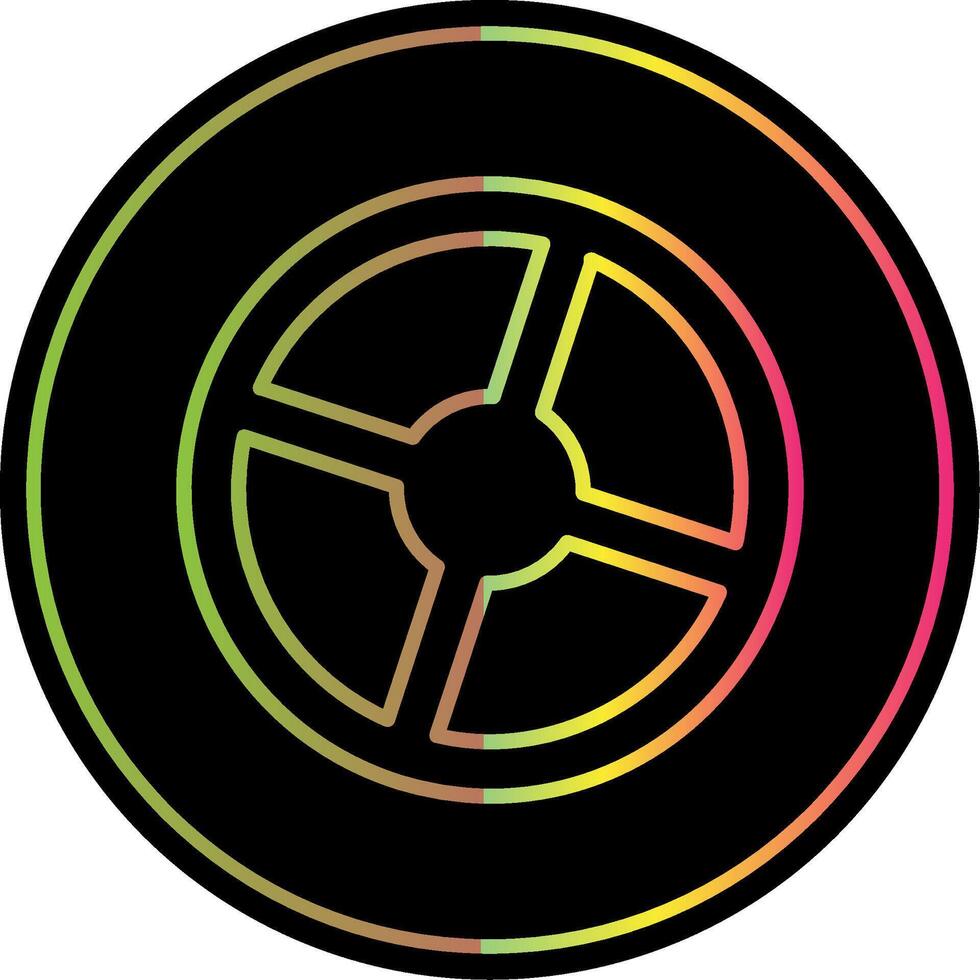 Steering Line Gradient Due Color Icon Design vector