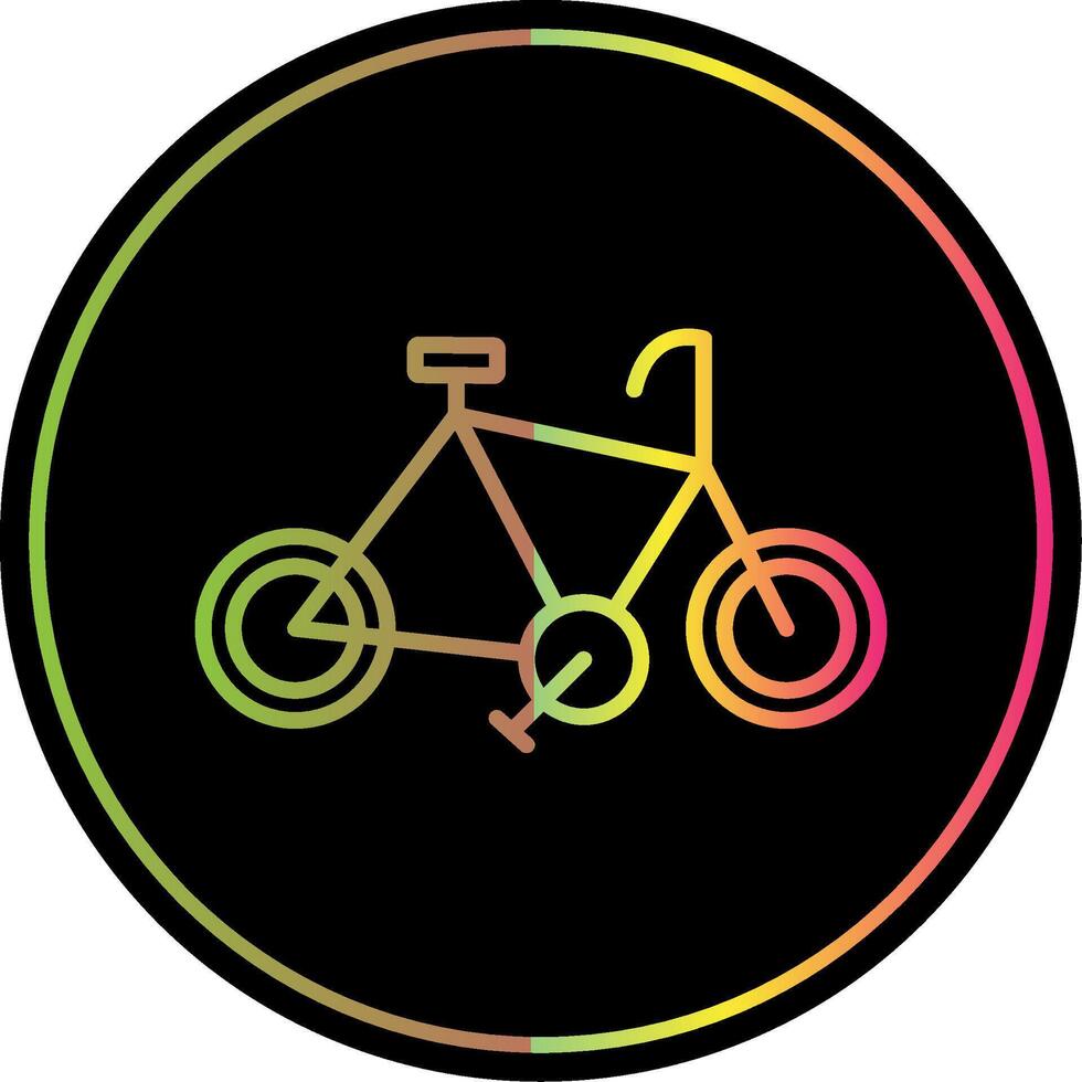 Cycle Line Gradient Due Color Icon Design vector