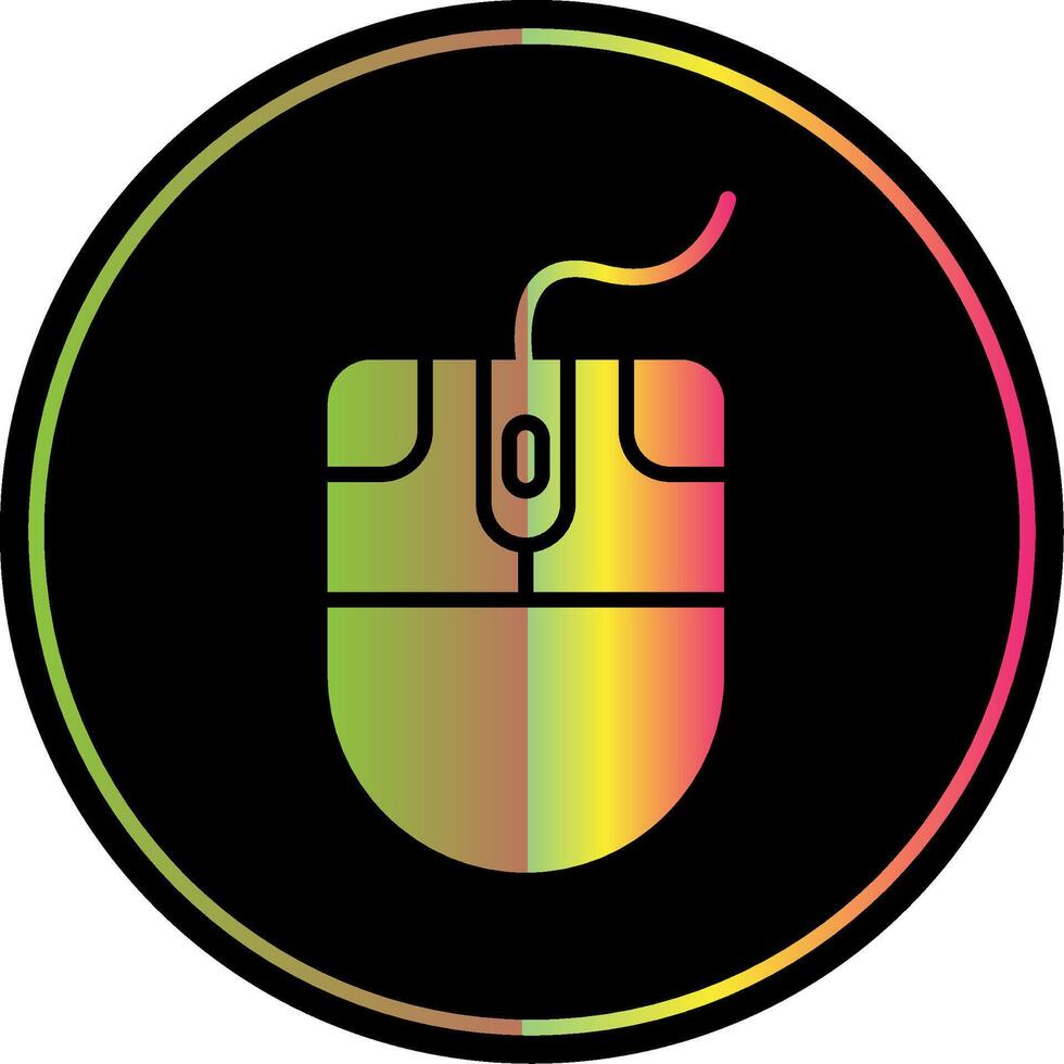 Mouse Glyph Due Color Icon Design vector