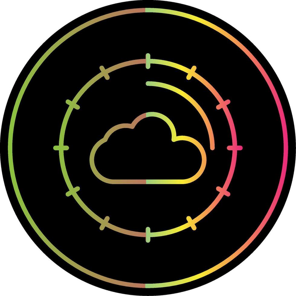 Cloud Computing Line Gradient Due Color Icon Design vector