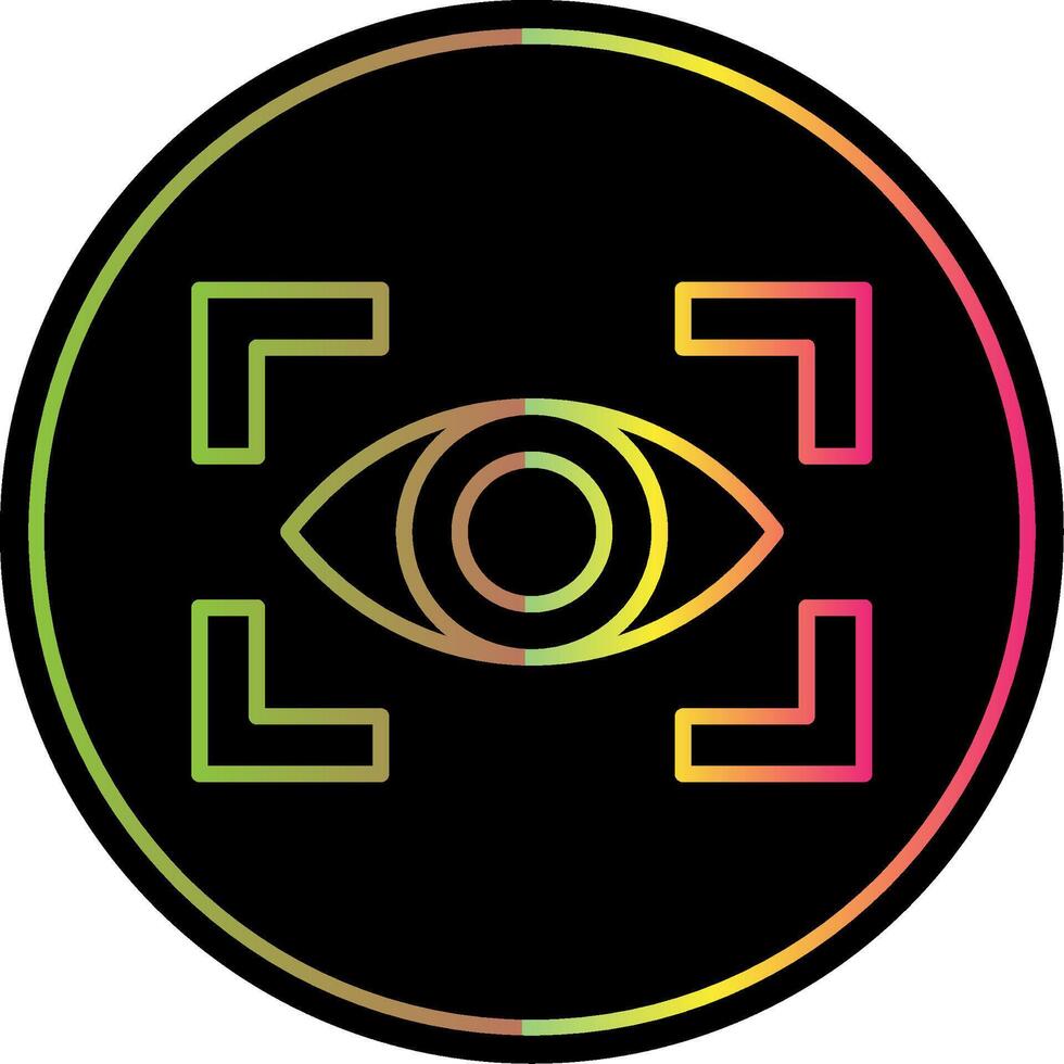 Vision Line Gradient Due Color Icon Design vector