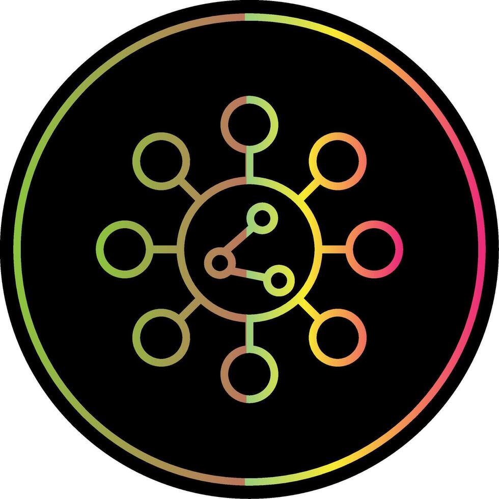 Share Line Gradient Due Color Icon Design vector