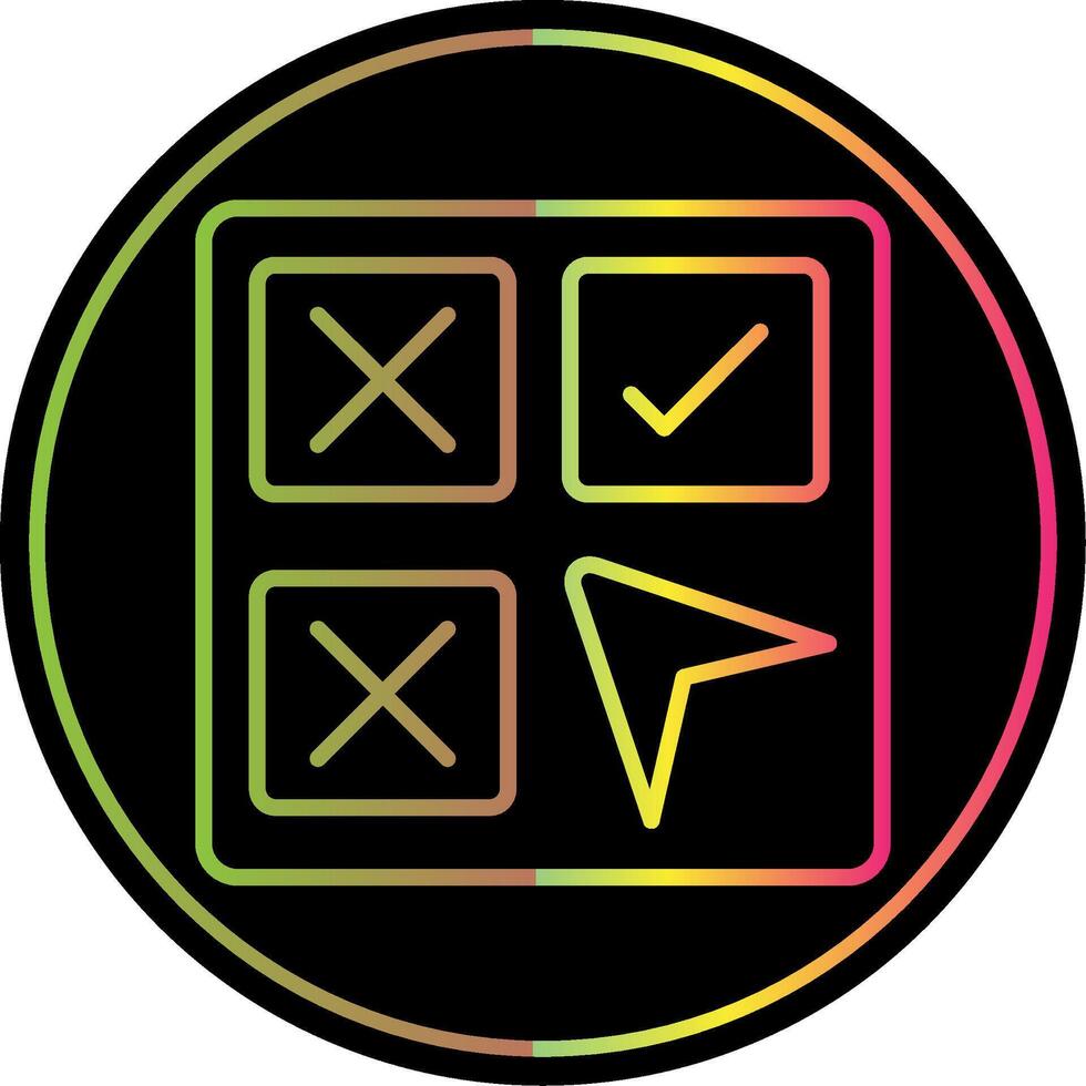 Selection Line Gradient Due Color Icon Design vector