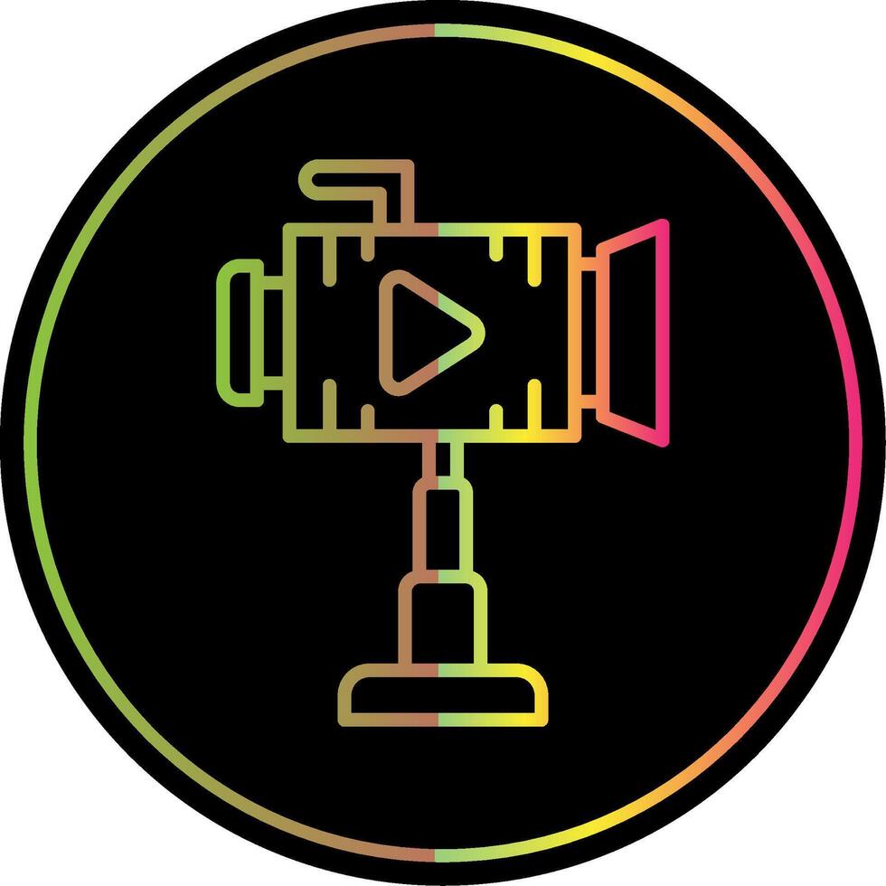 Camera Line Gradient Due Color Icon Design vector