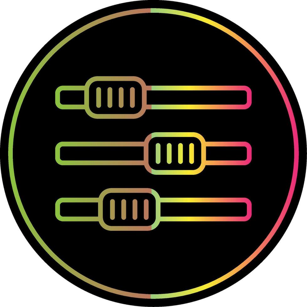 Settings Line Gradient Due Color Icon Design vector