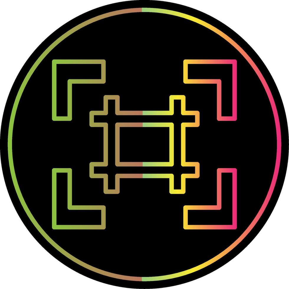 Grid Line Gradient Due Color Icon Design vector