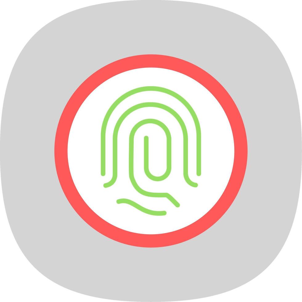 Biometric Identification Flat Curve Icon Design vector
