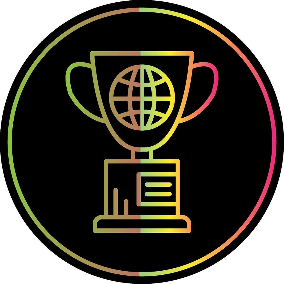 Globe Line Gradient Due Color Icon Design vector