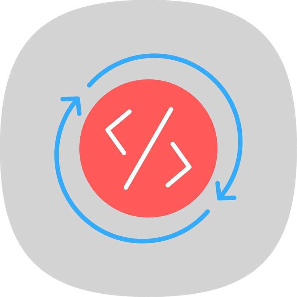 Development Flat Curve Icon Design vector