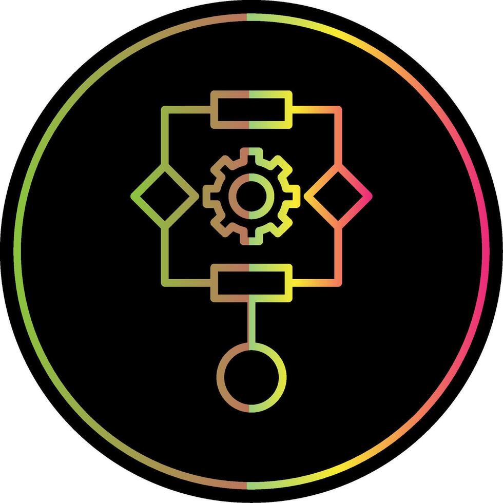 Algorithm Line Gradient Due Color Icon Design vector