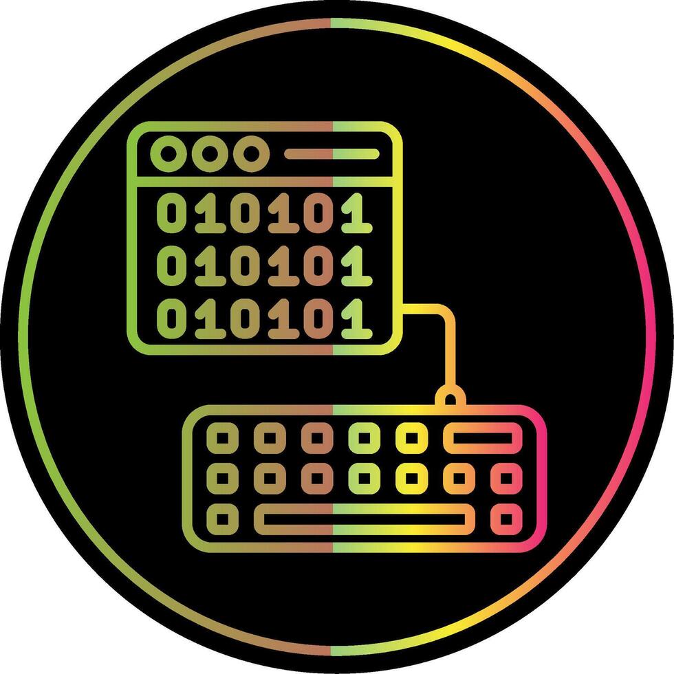 Browser Line Gradient Due Color Icon Design vector