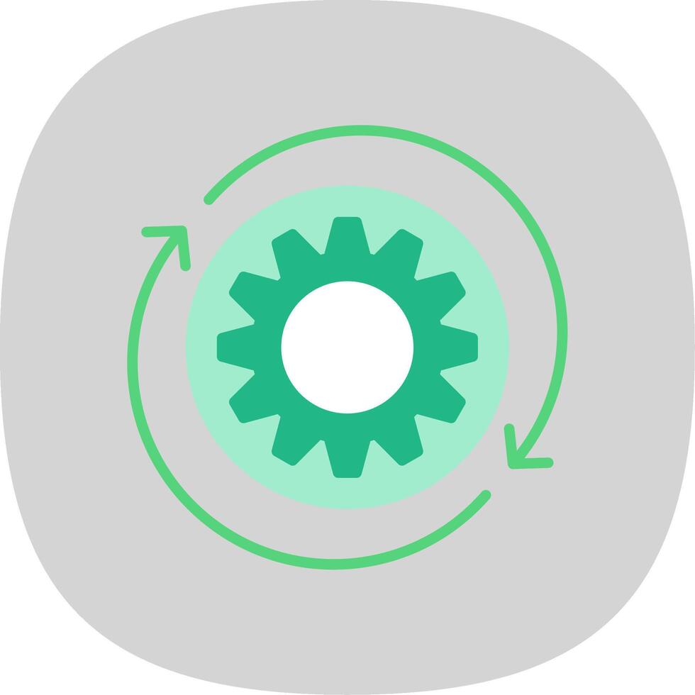 Iteration Flat Curve Icon Design vector