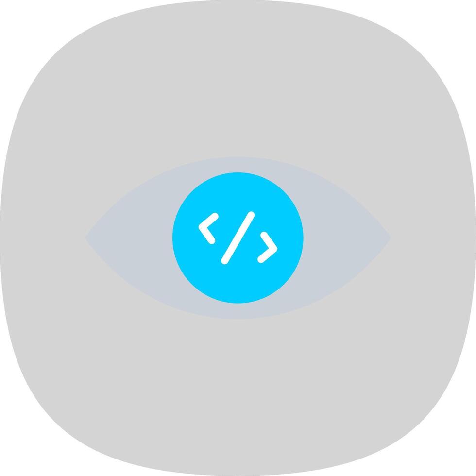 Vision Flat Curve Icon Design vector