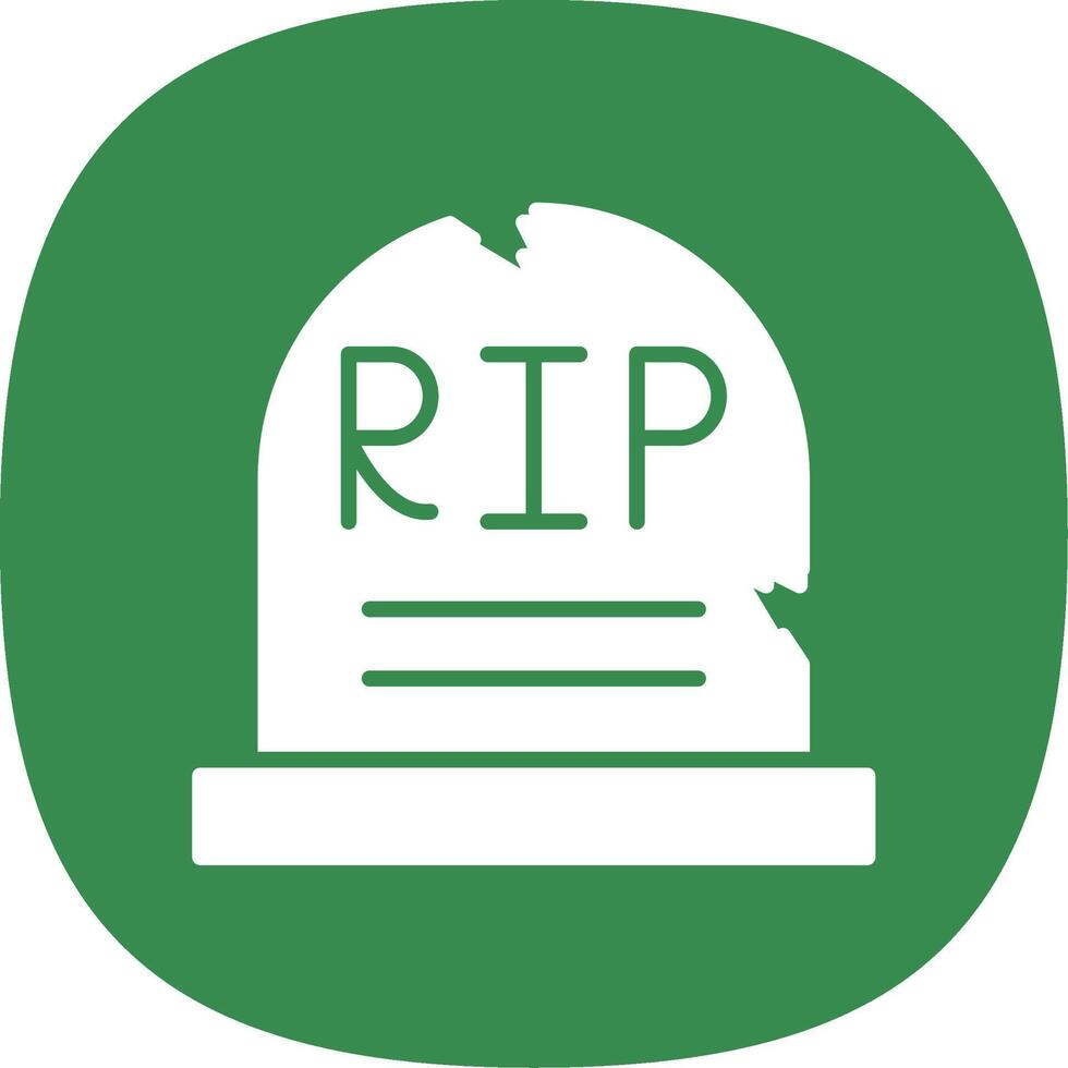 Tomb Glyph Curve Icon Design vector