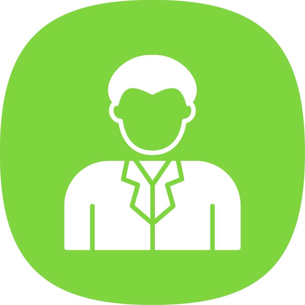 Customer Glyph Curve Icon Design vector