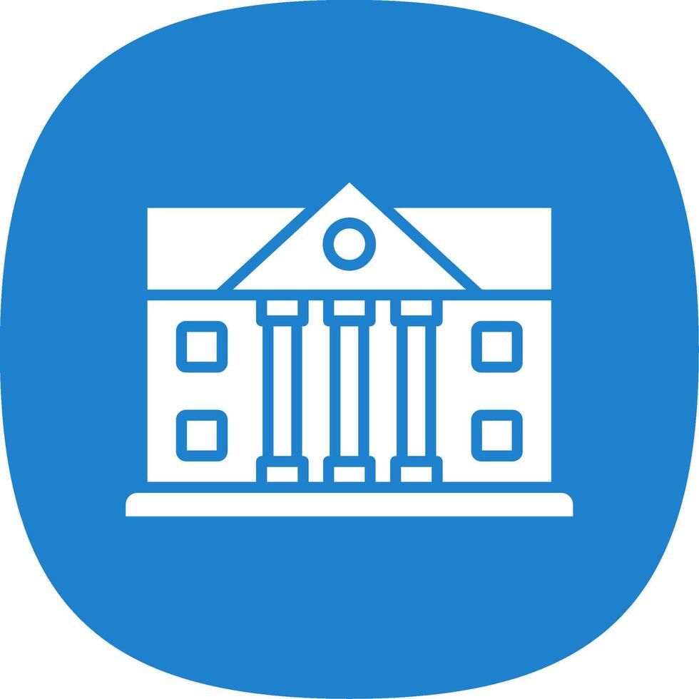 Bank Glyph Curve Icon Design vector