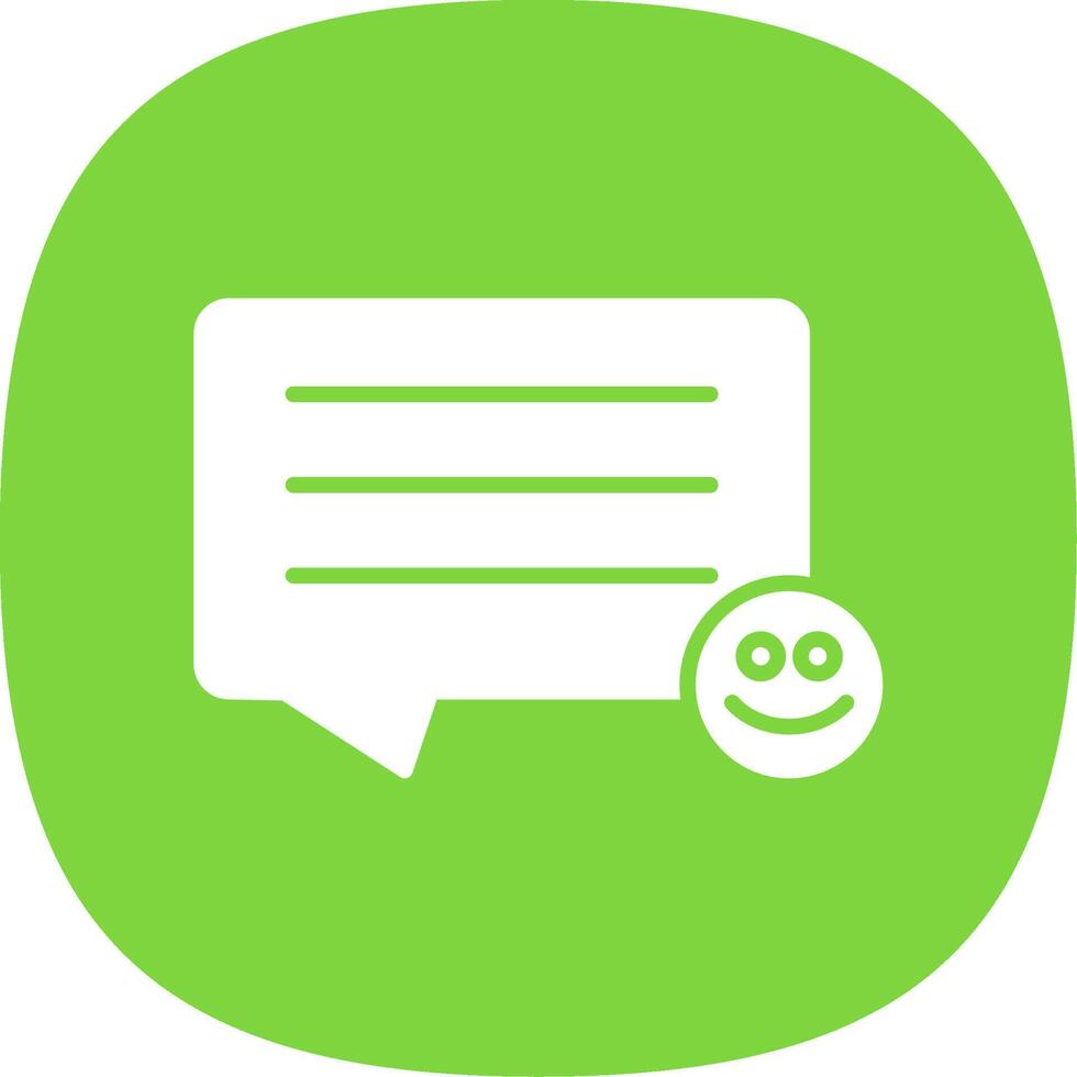 Comments Glyph Curve Icon Design vector