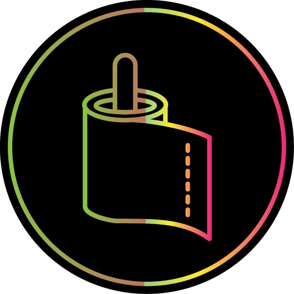Paper Towel Line Gradient Due Color Icon Design vector