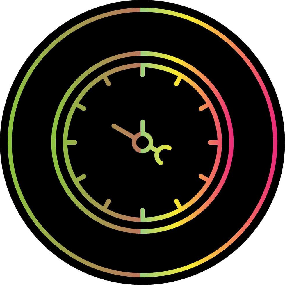 Clock Line Gradient Due Color Icon Design vector