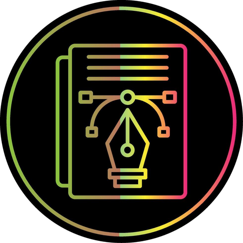Line Gradient Due Color Icon Design vector