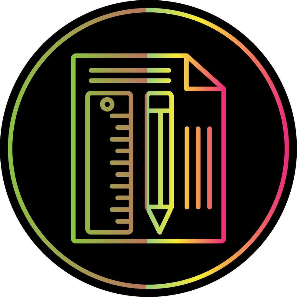 Measuring Tool Line Gradient Due Color Icon Design vector