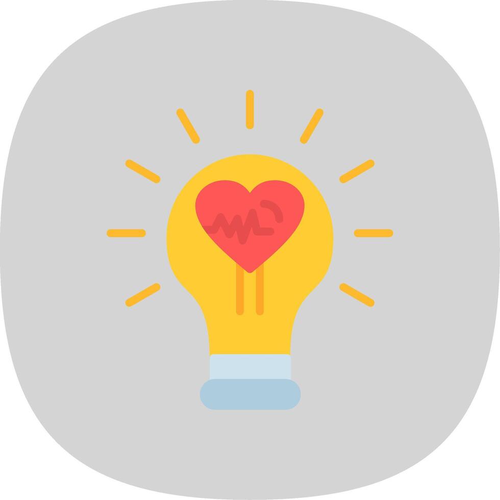 Idea Flat Curve Icon Design vector