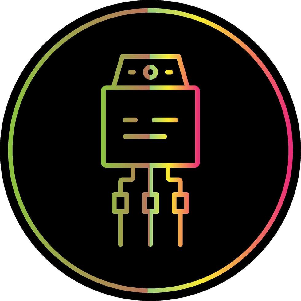 Transistor Line Gradient Due Color Icon Design vector