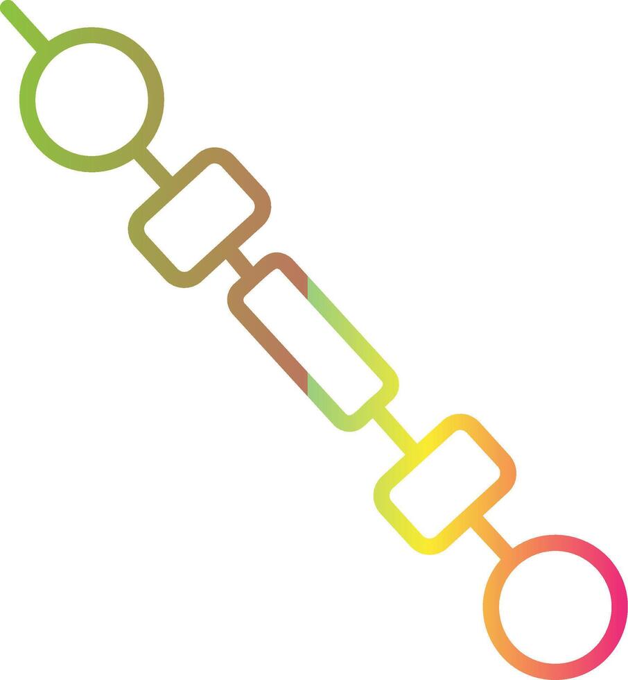 Skewer Line Gradient Due Color Icon Design vector