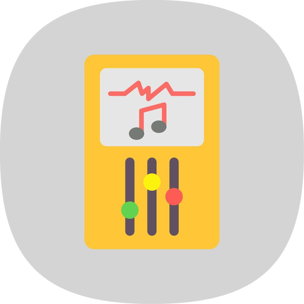 Music Player Flat Curve Icon Design vector