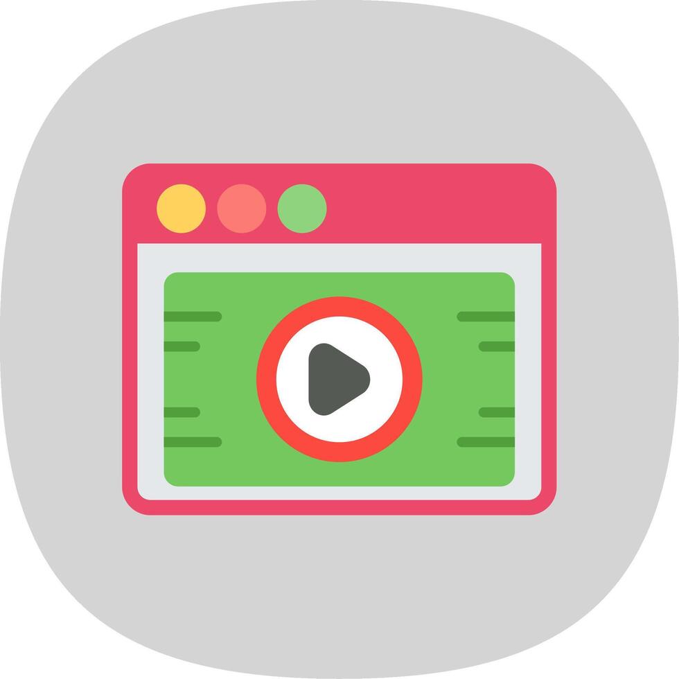 Flat Curve Icon Design vector