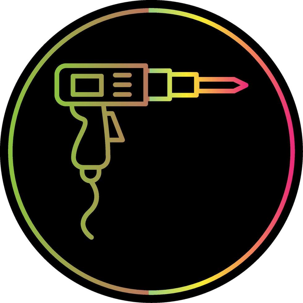 Drill Line Gradient Due Color Icon Design vector