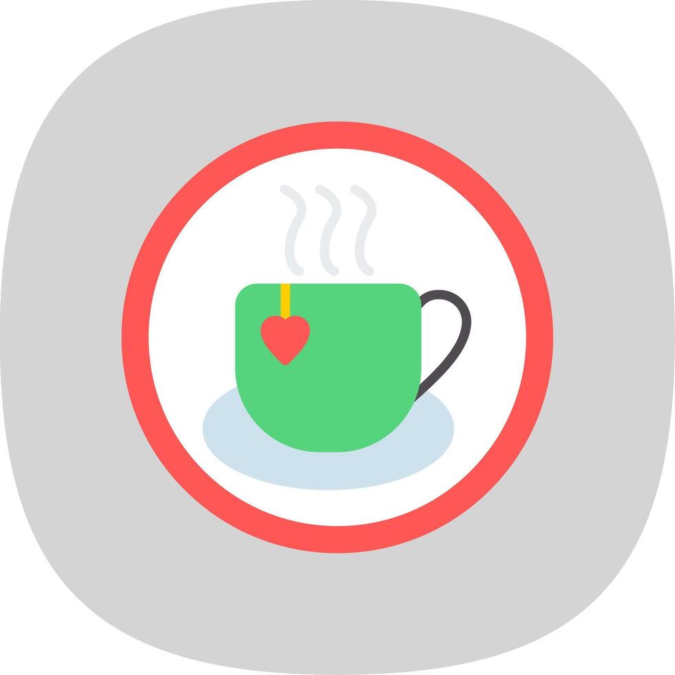 Mug Flat Curve Icon Design vector