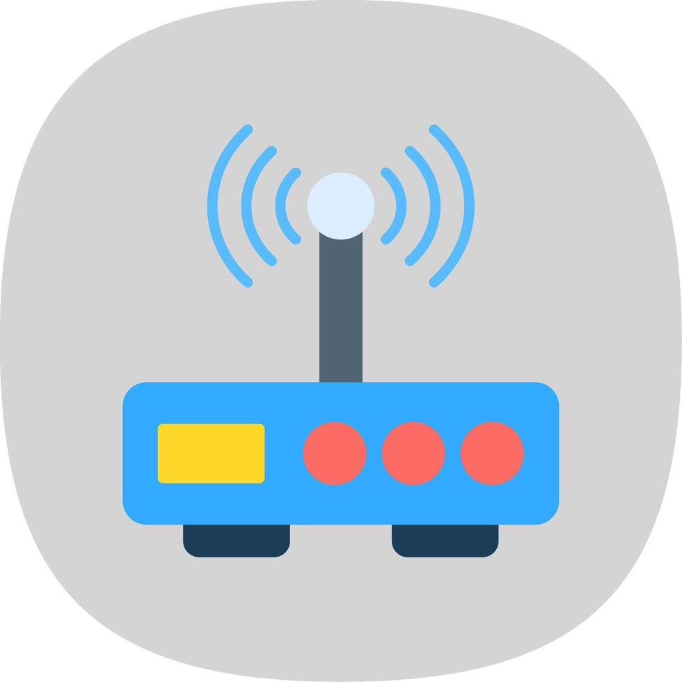 Modem Flat Curve Icon Design vector